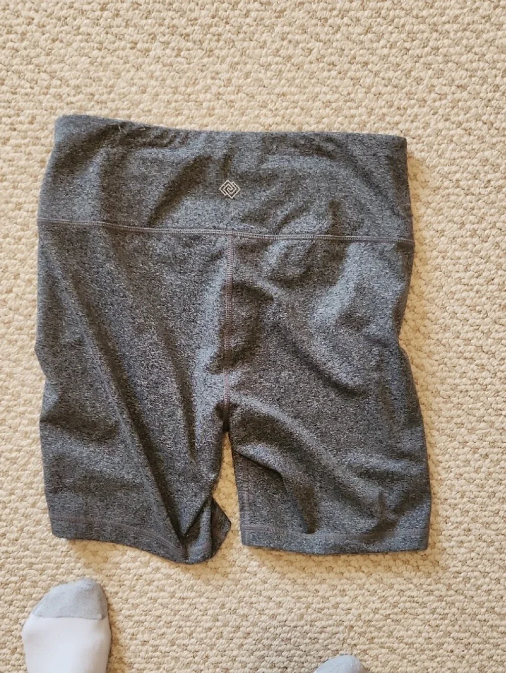 ZELOS Women's High-Waist Gray Bike Shorts